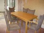 Birds eye maple Northcroft dining table,  chairs &....